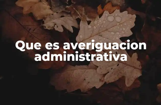 Que es Averiguacion Administrativa 2 El rol de las autoridades en la gestión de investigaciones
