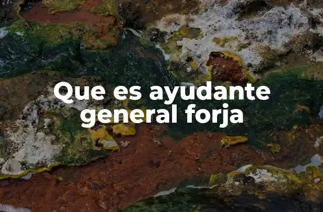 Que es Ayudante General Forja 2 El rol del oficial en la producción militar