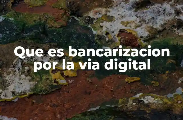 Que es Bancarizacion por la Via Digital