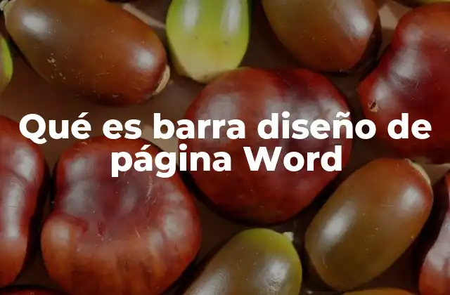 Qué es Barra Diseño de Página Word