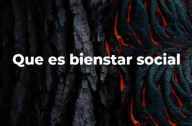 Que es Bienstar Social