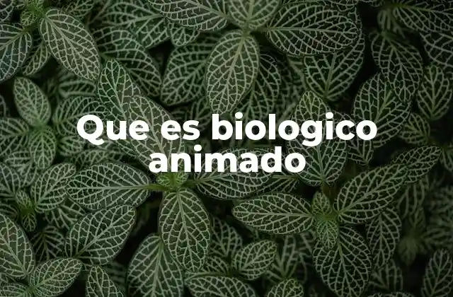 Que es Biologico Animado