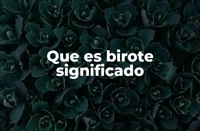 Que es Birote Significado