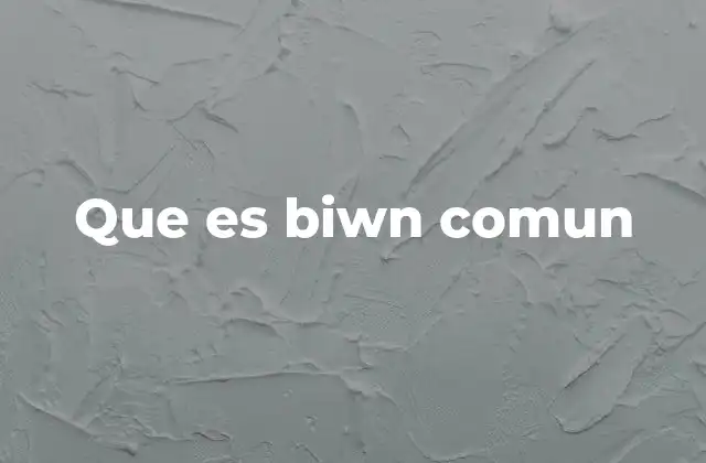 Que es Biwn Comun