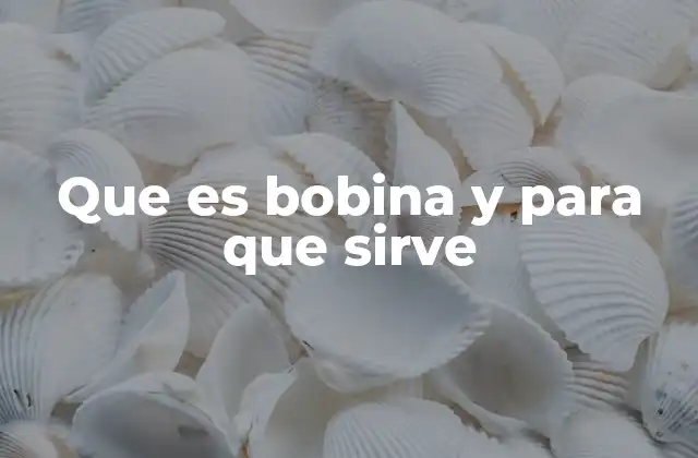 Que es Bobina y para que Sirve