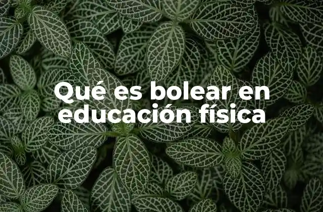 Qué es Bolear en Educación Física