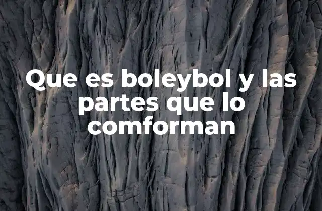 Que es Boleybol y las Partes que Lo Comforman 2 Características principales del boleybol