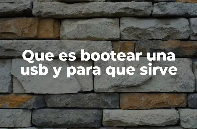 Que es Bootear una Usb y para que Sirve