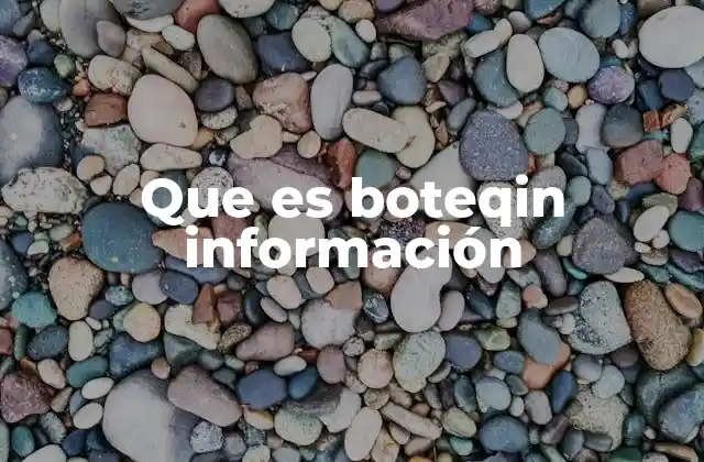 Que es Boteqin Información