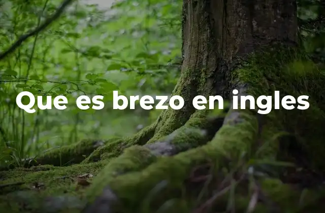 El brezo en el lenguaje natural y en el lenguaje especializado