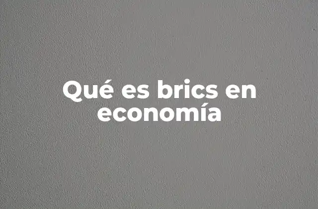 Qué es Brics en Economía