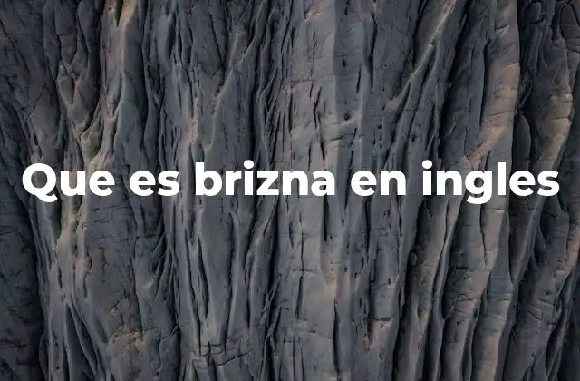 Que es Brizna en Ingles