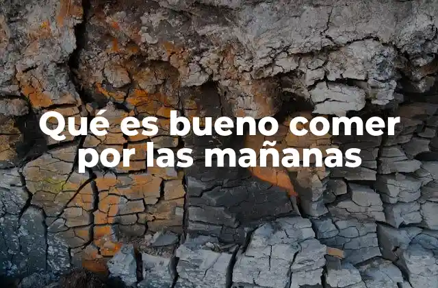 Qué es Bueno Comer por las Mañanas