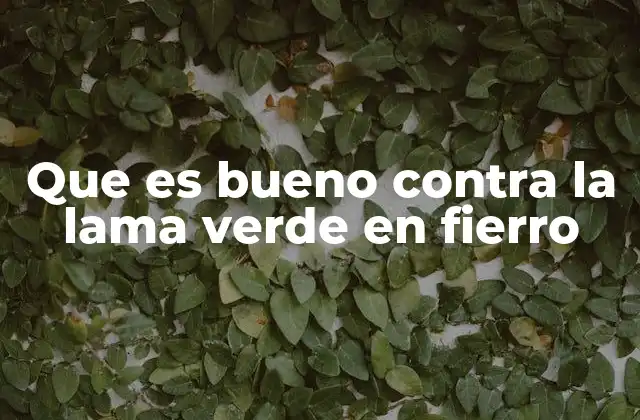 Que es Bueno contra la Lama Verde en Fierro