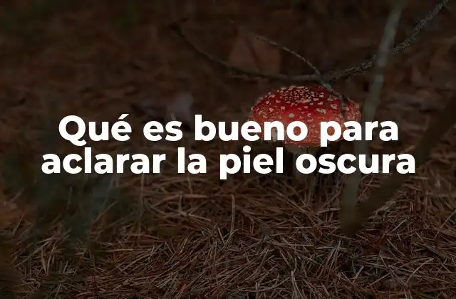 Qué es Bueno para Aclarar la Piel Oscura 2 Cómo mejorar el tono de la piel sin cambiar su esencia