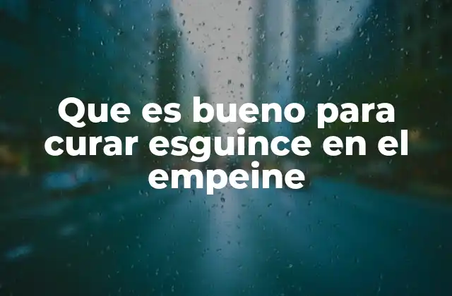 Que es Bueno para Curar Esguince en el Empeine