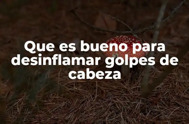 Que es Bueno para Desinflamar Golpes de Cabeza