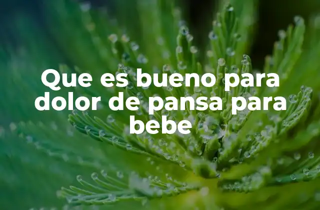 Que es Bueno para Dolor de Pansa para Bebe 2 Cómo identificar el dolor de estómago en bebés sin mencionar directamente el término