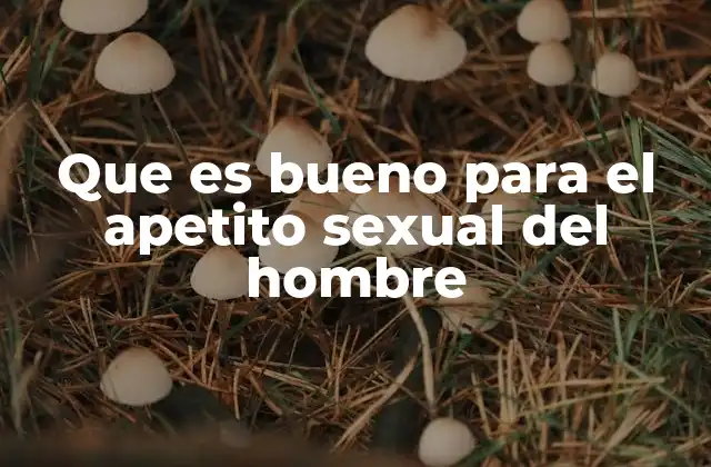 Que es Bueno para el Apetito Sexual Del Hombre