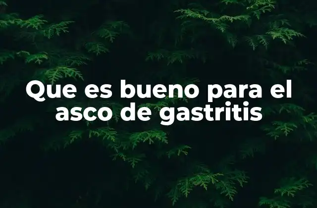 Que es Bueno para el Asco de Gastritis