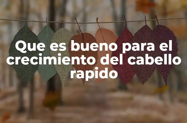 Que es Bueno para el Crecimiento Del Cabello Rapido