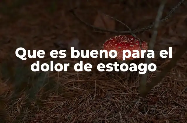 Que es Bueno para el Dolor de Estoago