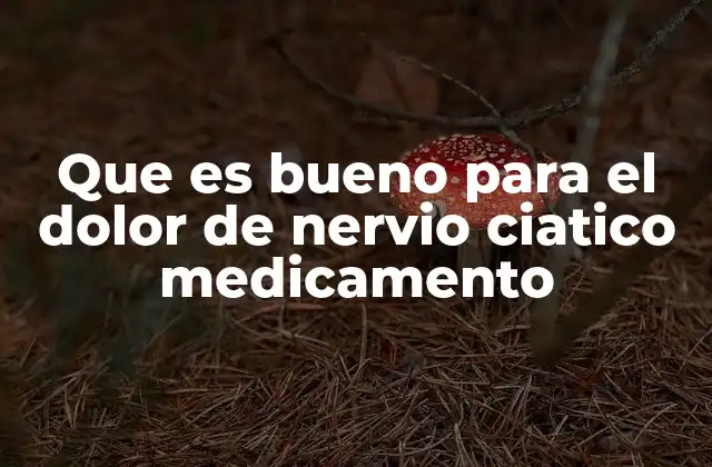 Que es Bueno para el Dolor de Nervio Ciatico Medicamento