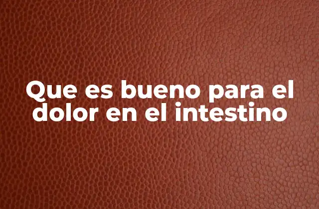 Que es Bueno para el Dolor en el Intestino