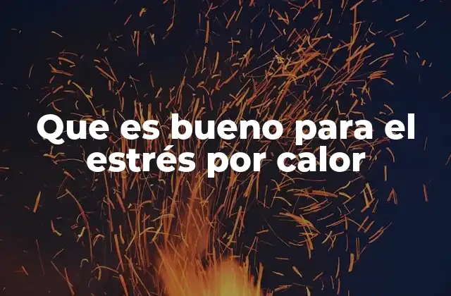 Que es Bueno para el Estrés por Calor