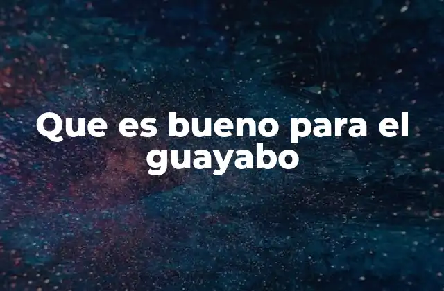 Que es Bueno para el Guayabo