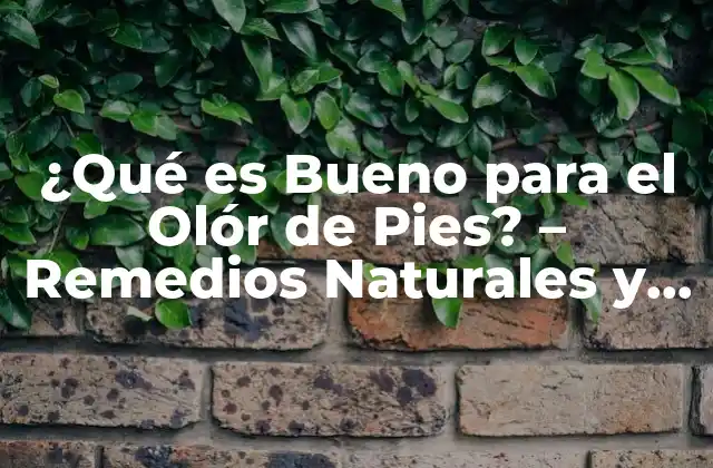 ¿qué es Bueno para el Olór de Pies? – Remedios Naturales y Efectivos