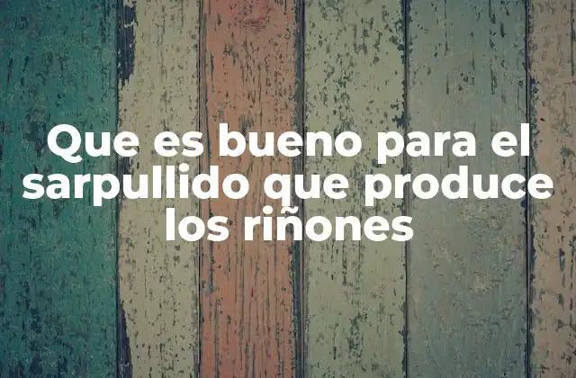 Que es Bueno para el Sarpullido que Produce los Riñones