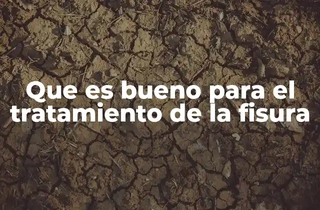 Que es Bueno para el Tratamiento de la Fisura