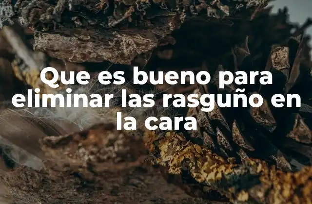 Que es Bueno para Eliminar las Rasguño en la Cara