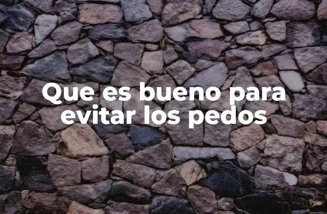 Que es Bueno para Evitar los Pedos