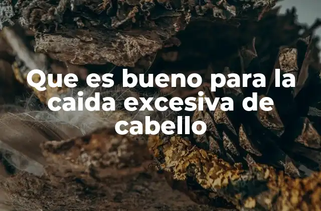 Que es Bueno para la Caida Excesiva de Cabello