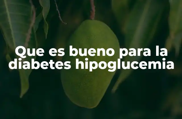 Que es Bueno para la Diabetes Hipoglucemia