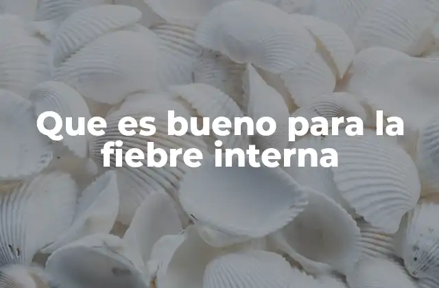 Que es Bueno para la Fiebre Interna