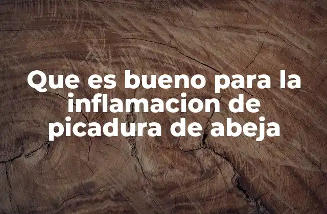 Que es Bueno para la Inflamacion de Picadura de Abeja