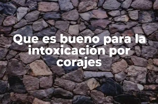 Que es Bueno para la Intoxicación por Corajes
