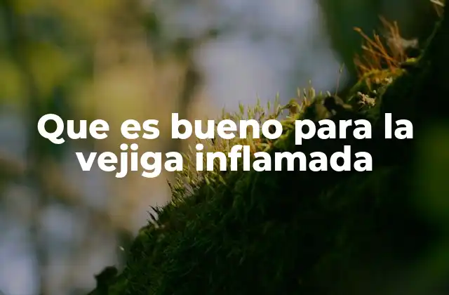 Que es Bueno para la Vejiga Inflamada