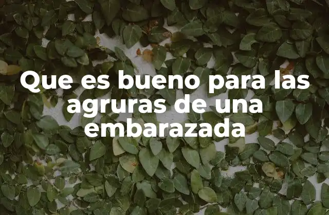 Que es Bueno para las Agruras de una Embarazada