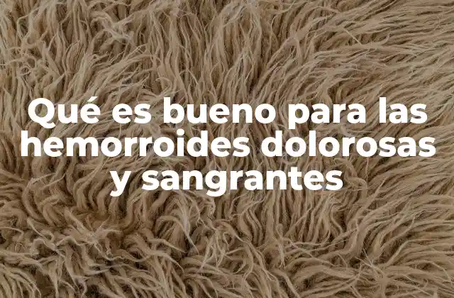 Qué es Bueno para las Hemorroides Dolorosas y Sangrantes