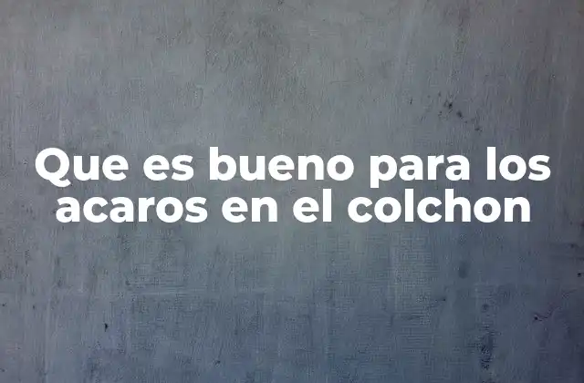 Cómo mantener los ácaros bajo control sin productos tóxicos
