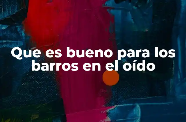 Que es Bueno para los Barros en el Oído