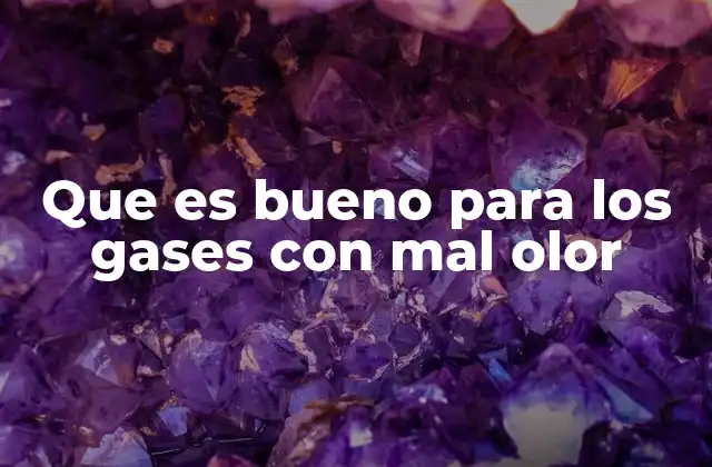Que es Bueno para los Gases con Mal Olor
