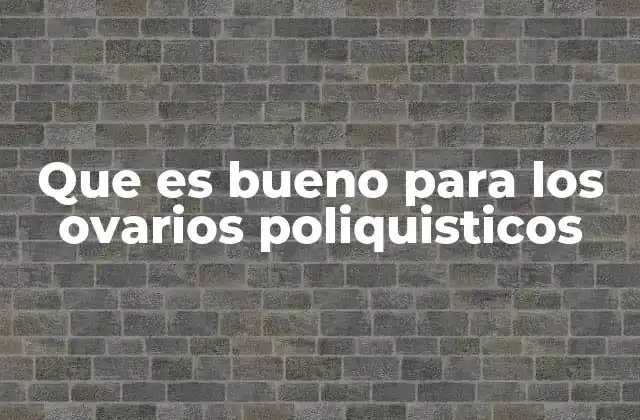 Que es Bueno para los Ovarios Poliquisticos