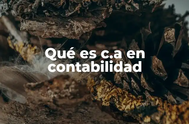 El uso de c.a en documentos contables