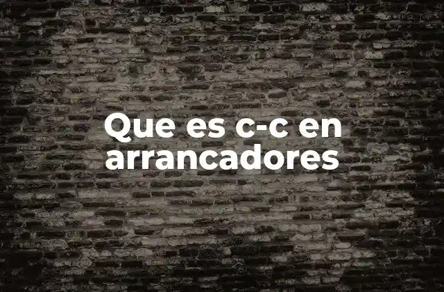 Que es C-c en Arrancadores 2 Funcionamiento de los contactos en arrancadores eléctricos