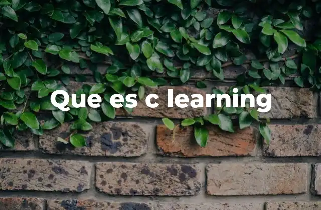 Que es C Learning